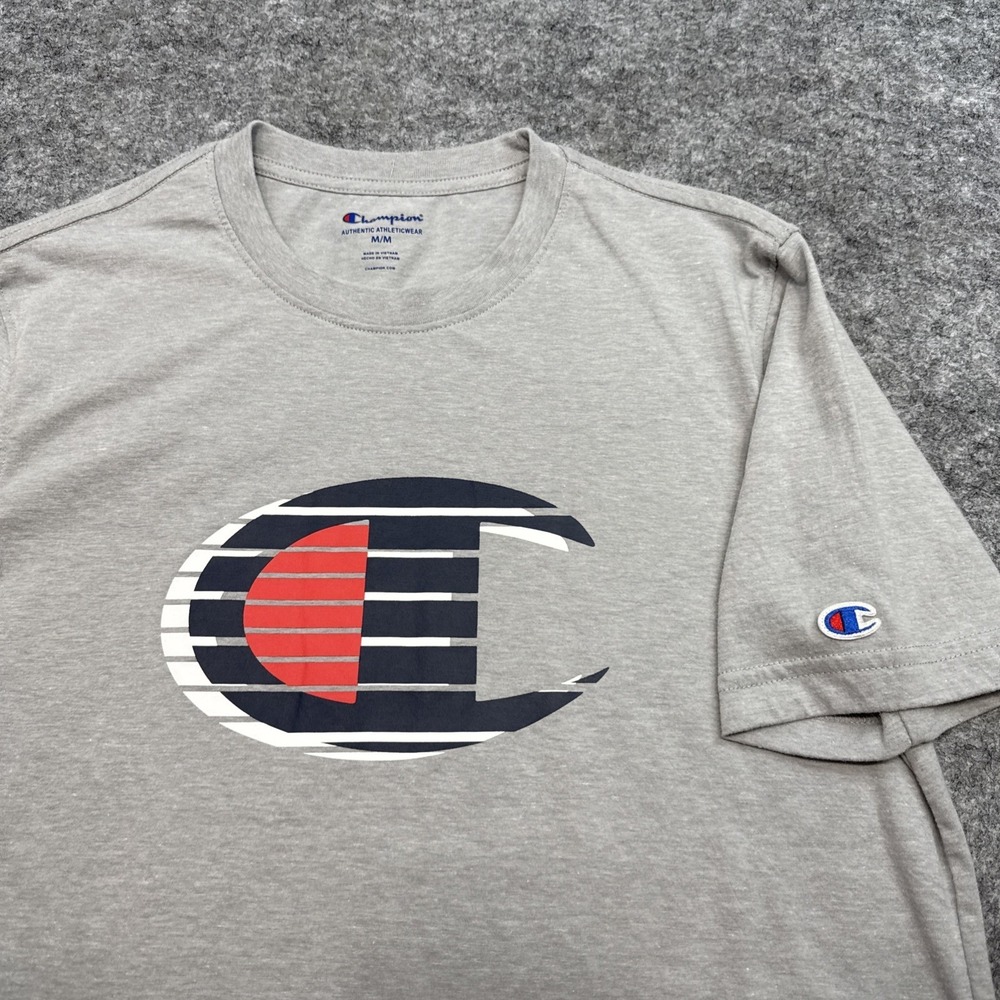 Champion t-shirts men's medium black gray short sleeve casual logo school LOT - Picture 9 of 15